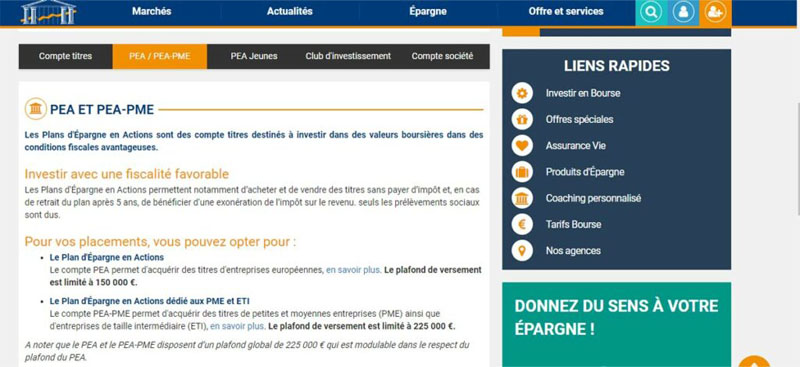 Bourse direct PEA