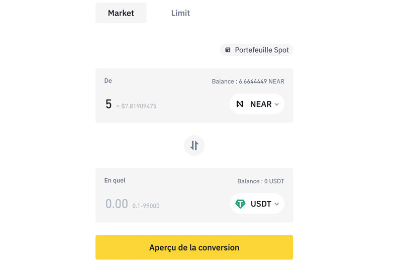 binance conversion
