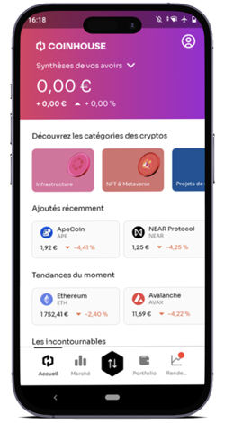 application mobile coinhouse