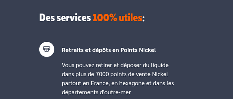 capture d’écran dépôt avec nickel