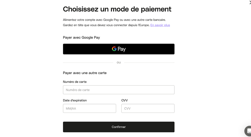 capture d’écran google pay qonto