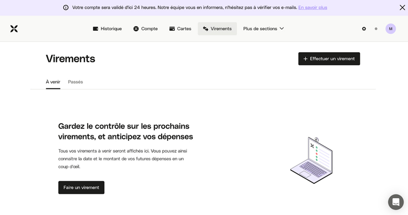 capture d’écran virements qonto