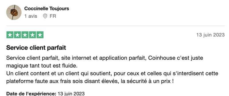 coinhouse service client positif