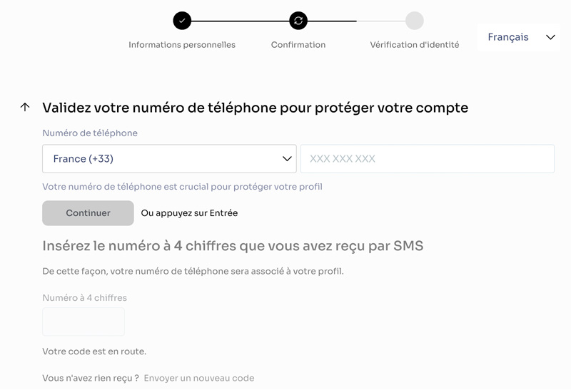 coinhouse validez telephone