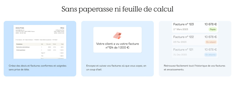 facturation chez shine