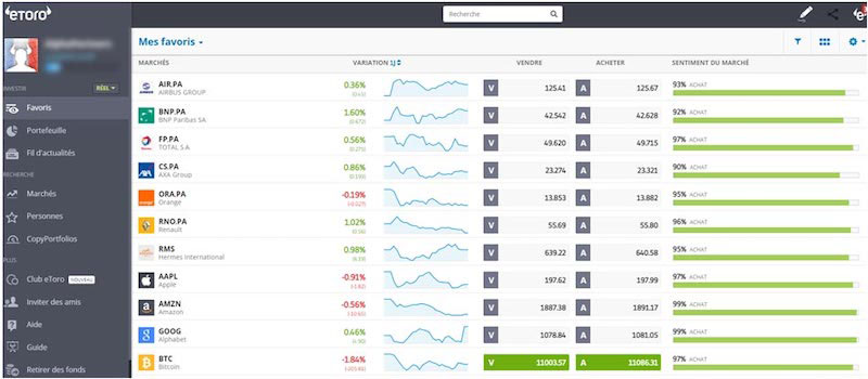 interface etoro