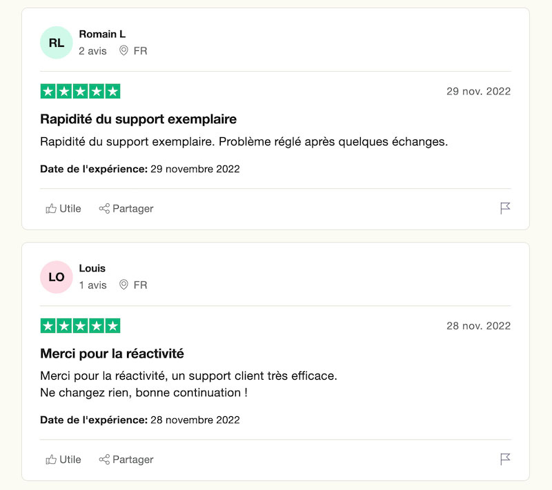capture d’écran trustpilot bitpanda