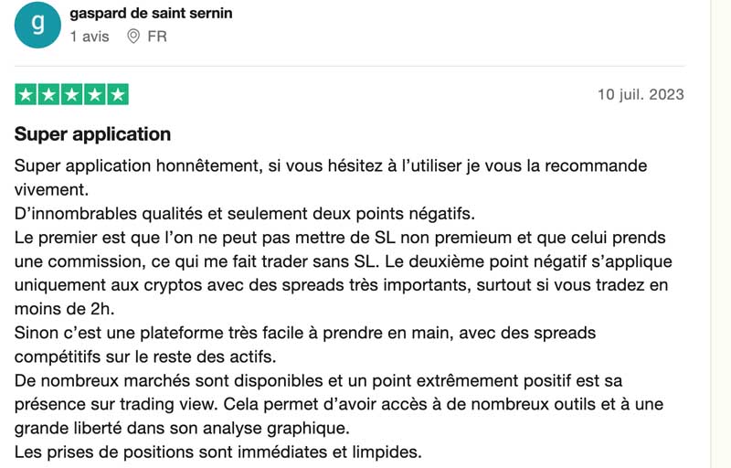 capture d’écran avis capital com