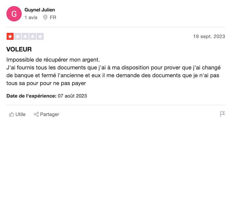 capture d’écran trustpilot libertex