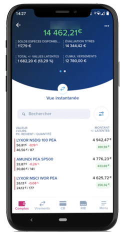 mobile boursobank PEA