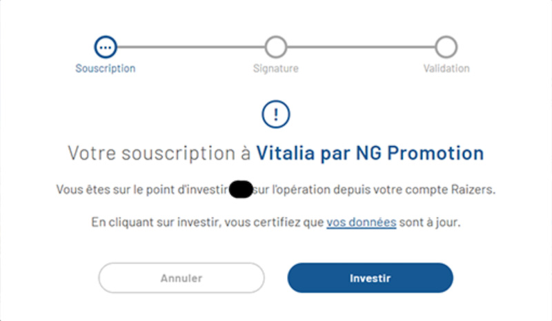 bulletin de souscription Raizers
