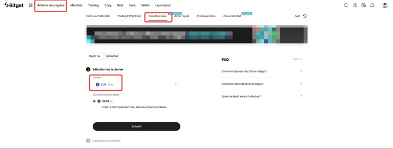 Comment effectuer un dépôt sur Bitget