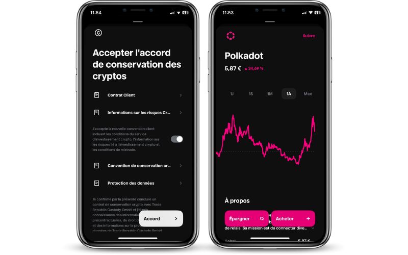 Acheter des crypto sur Trade Republic