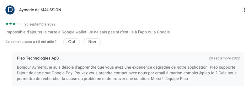  Pleo avis des clients