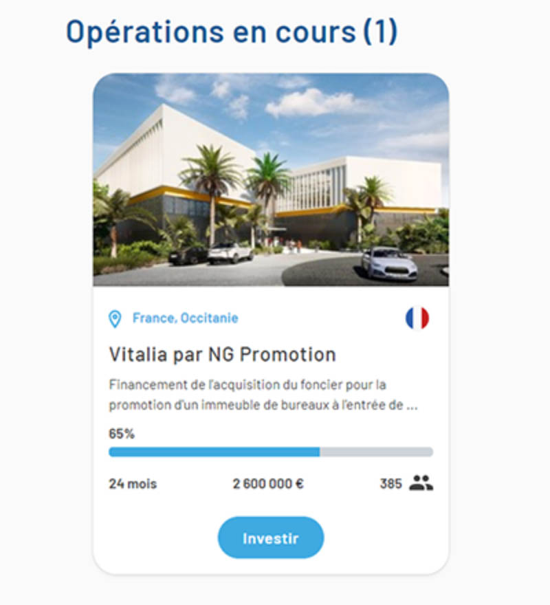 Le projet sélectionné Raizers