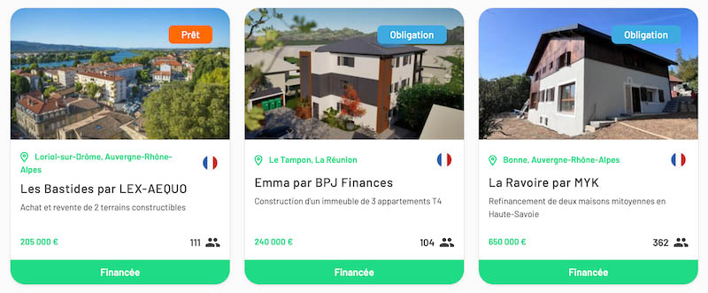 Exemples de projets en cours Raizers