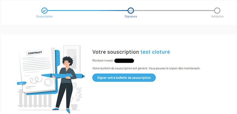 votre souscription test cloturé Raizers