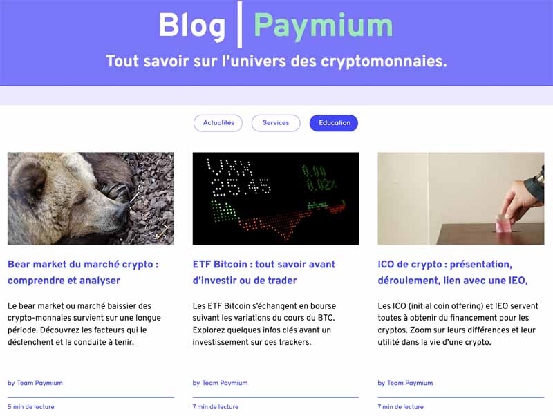 section blog avis paymium