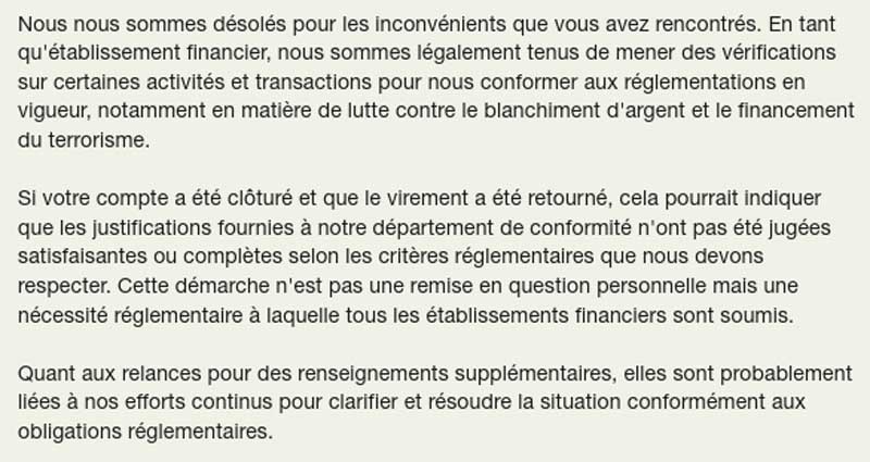 Les avis des clients sur Sogexia clôture arbitraire de leur compte