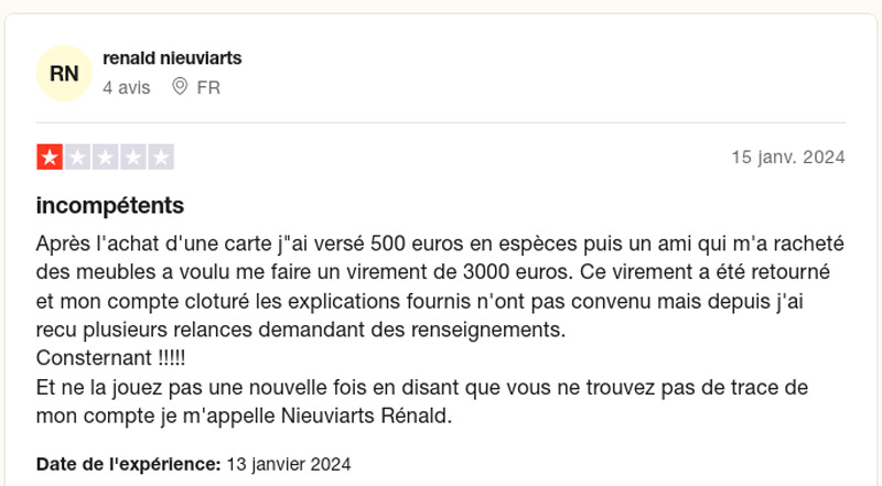 Les avis des clients sur Sogexia negatif