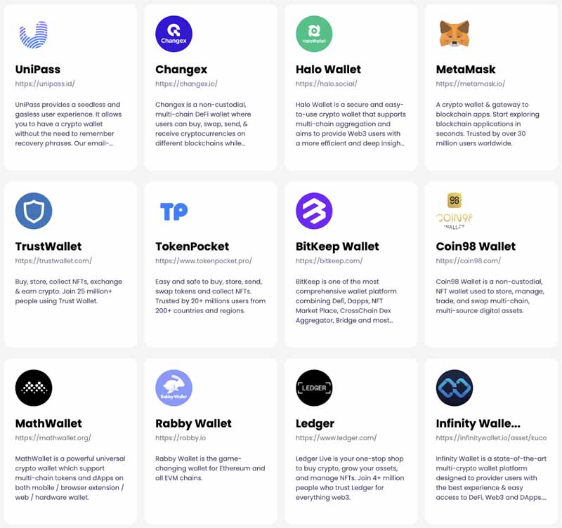 Quels sont les wallets / portefeuilles compatibles avec Kucoin