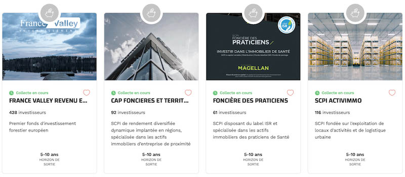 Fonds et SCPI sur WiSeed