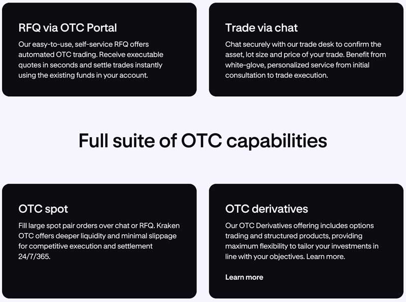 Trading OTC Kraken