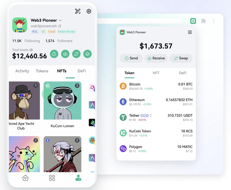 Wallet compatible sur IOS et Android Kucoin