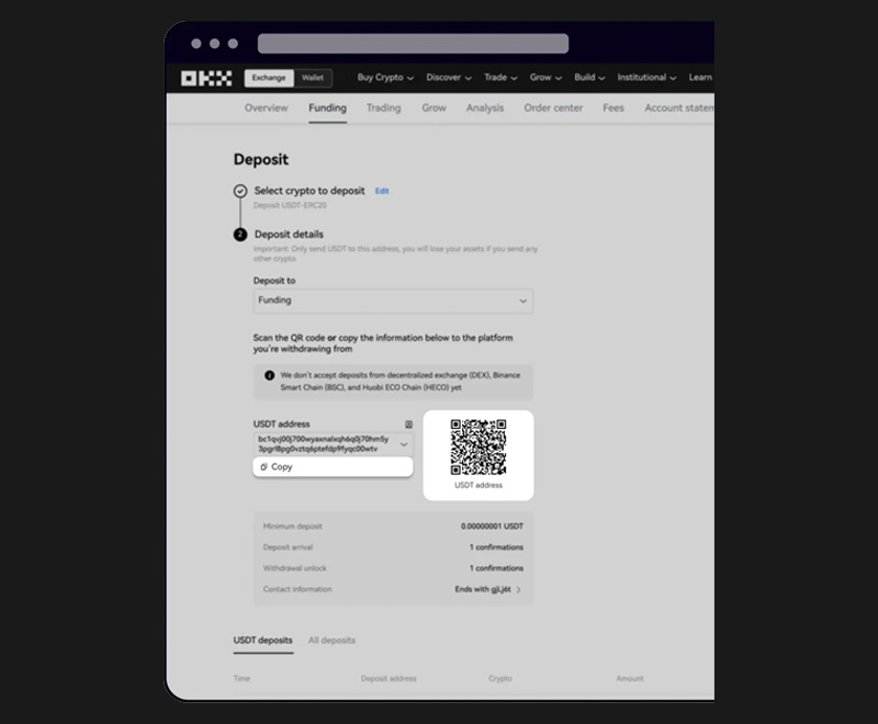 dépôt en crypto avis OKX