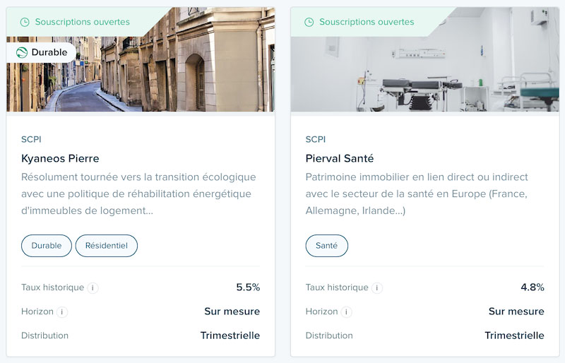 Exemples d'investissements locatifs à travers les SCPI Anaxago