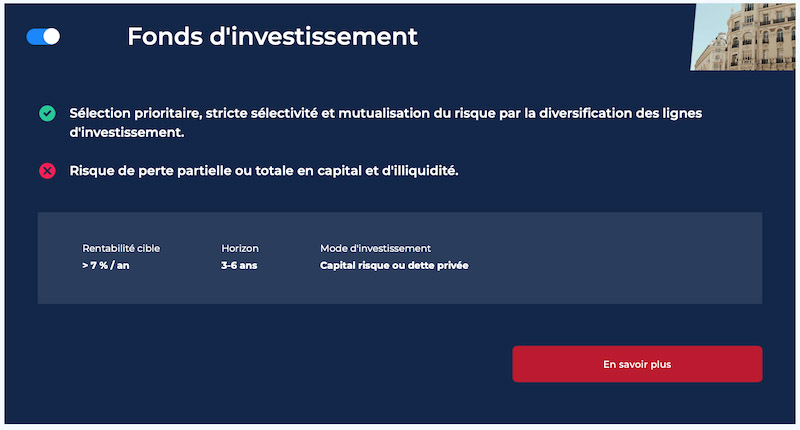 fonds d'investissement clubfunding