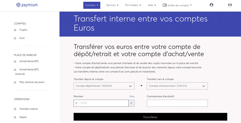 compte de dépôt soit alimenté avis paymium
