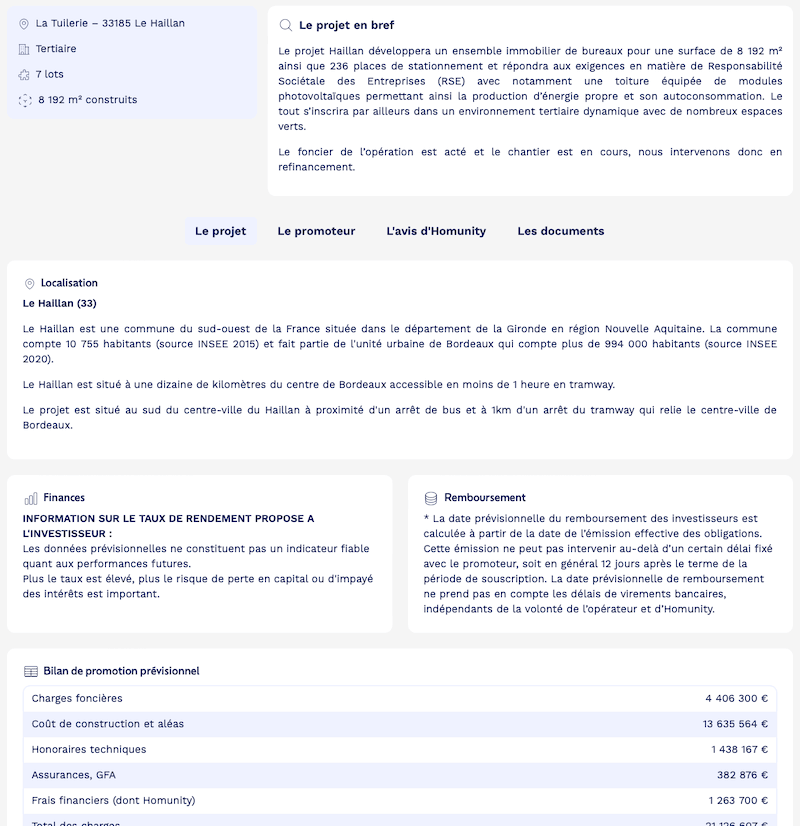 Le synthèse projet d'Homunity