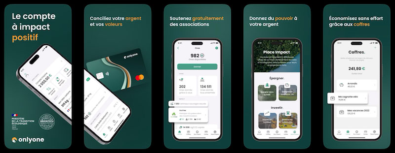 Aperçus de l'application OnlyOne