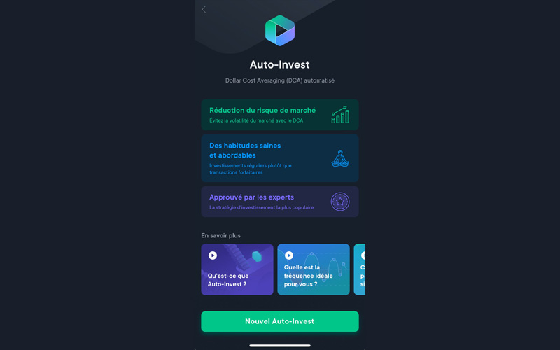 Auto-Invest le DCA de SwissBorg