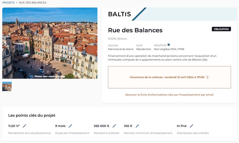 Des descriptions de projets très complètes Baltis