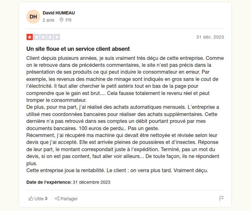 avis négatifs feelmining