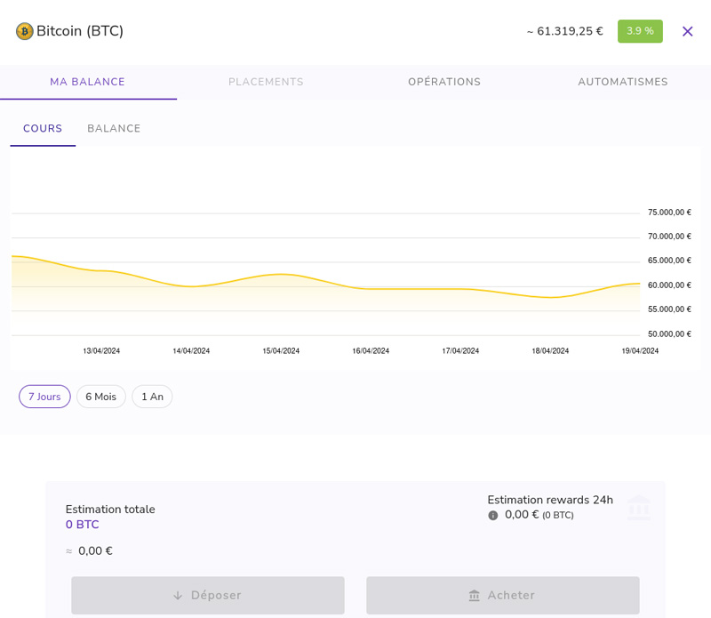 Déposer des cryptomonnaies depuis un autre wallet