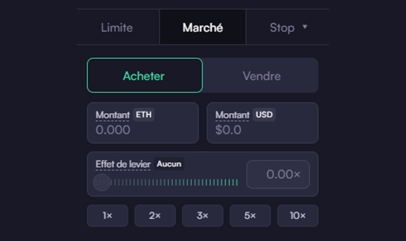 Passer un ordre d’achat sur l’exchange DYDX