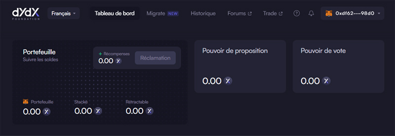 Participer à la gouvernance DYDX