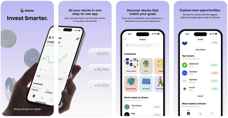 Avis sur l’application mobile Shares