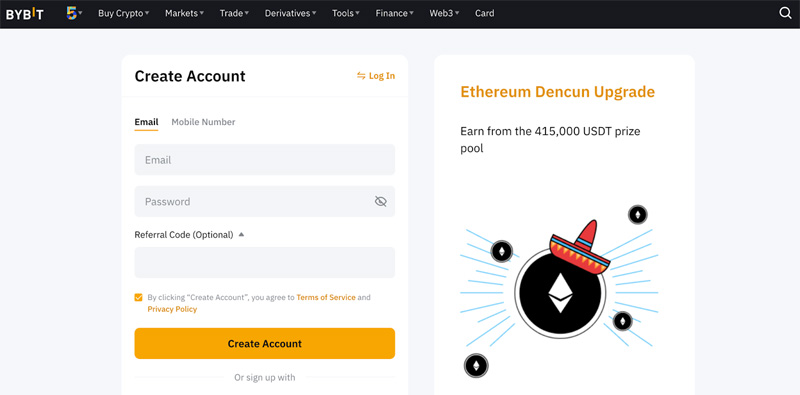 Comment ouvrir un compte chez Bybit