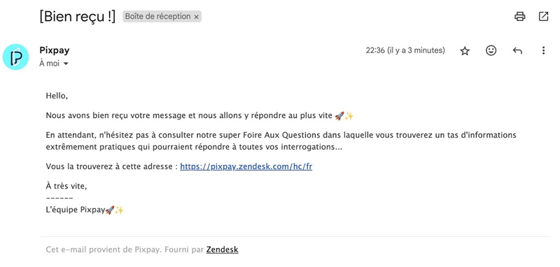 Le service client de PixPay