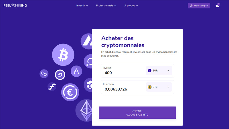 L’interface de trading de Feelmining