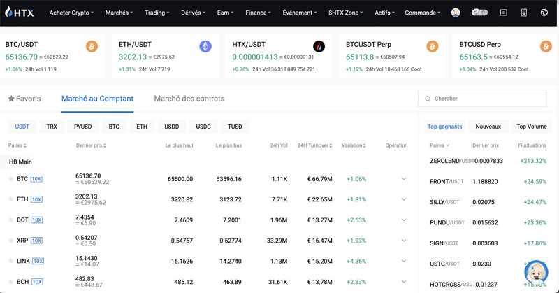 Échange de cryptomonnaies HTX