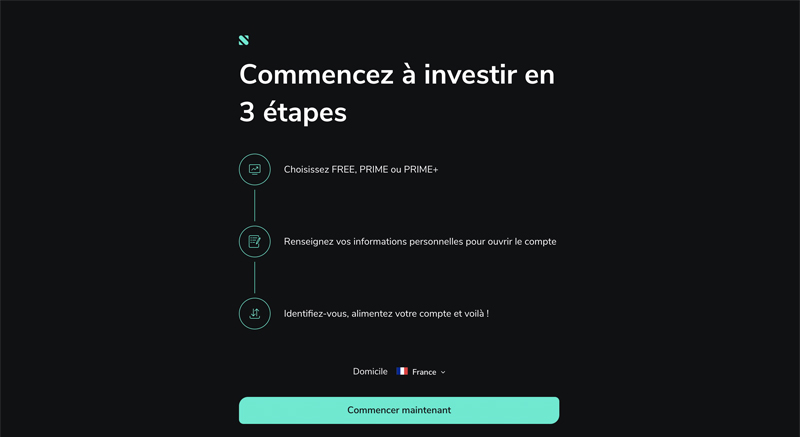 Cliquez sur "Commencer maintenant" Scalable Capital
