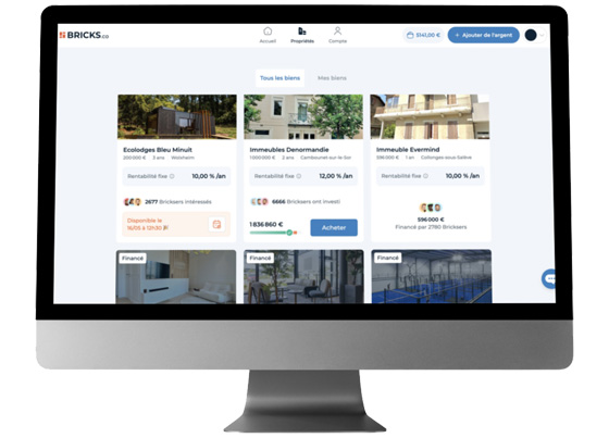 l'interface de Bricks ordinateur