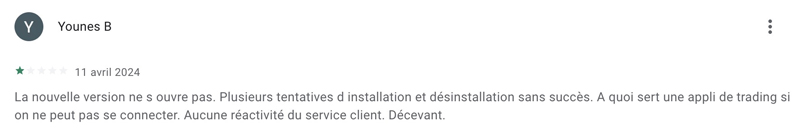 dysfonctionnements dans l'application Scalable Capital