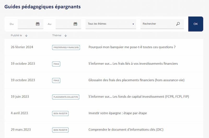 Guide pédagogique de l'AMF
