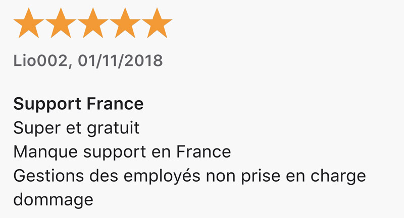Support France Square avis